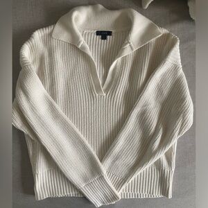 J. Crew Collared cotton beach sweater